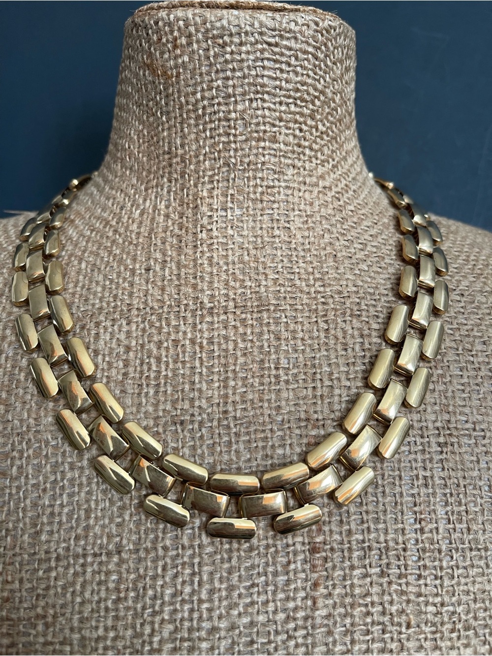 Vintage Gold-Tone panther Statement Necklace